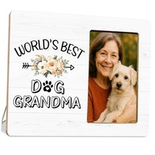 Dog Gifts Picture Frame for Dog lover  Grand Puppy Gift Wooden Picture Grandma