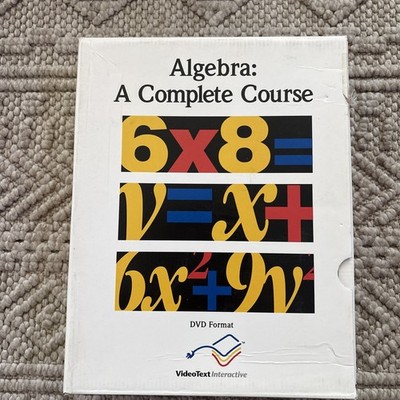 VideoText Algebra: A Complete Course Modules  A B C D E F Set Complete *No DVDs*
