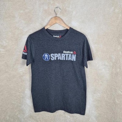 Reebok Spartan Race T-Shirt Herren Small Grau Print Logo Z882