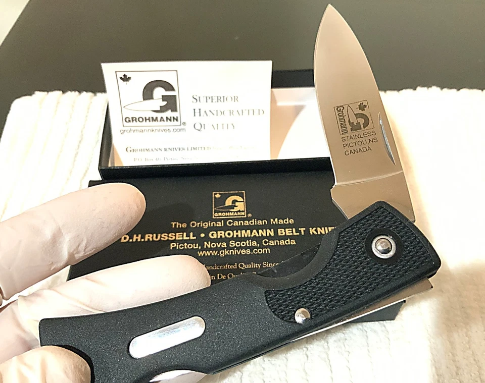 Grohmann Featherweight (Black Svelte) Folding Knife Zytel (FRN) Handle - Image 4 of 4