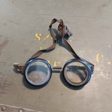 Vintage Industrial Safety Goggles Black Round Mesh Side Shields Steampunk Goth