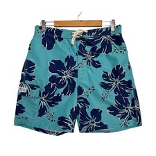 Polo Ralph Lauren Swim Trunks Mens Large Blue Floral Hawaiian Beach Tropical