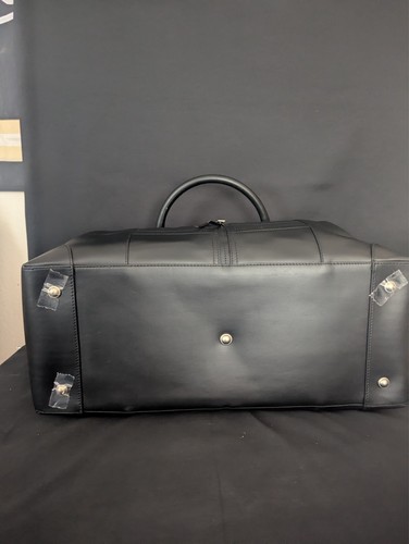2020-2025 Corvette C8 2-Piece Leather Travel Bags 87850650 Black w/ Logo OEM GM - Foto 6 di 6