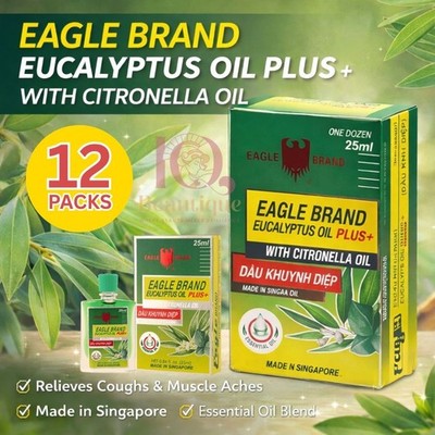 Eagle Brand Eucalyptus Oil case of 12 bottles x 30ml Dau Khuynh Diep Con O