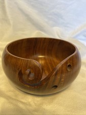 Crochet Knitting Handmade Heavy Solid Wood Yarn Bowl Handicrafts Hagestsad
