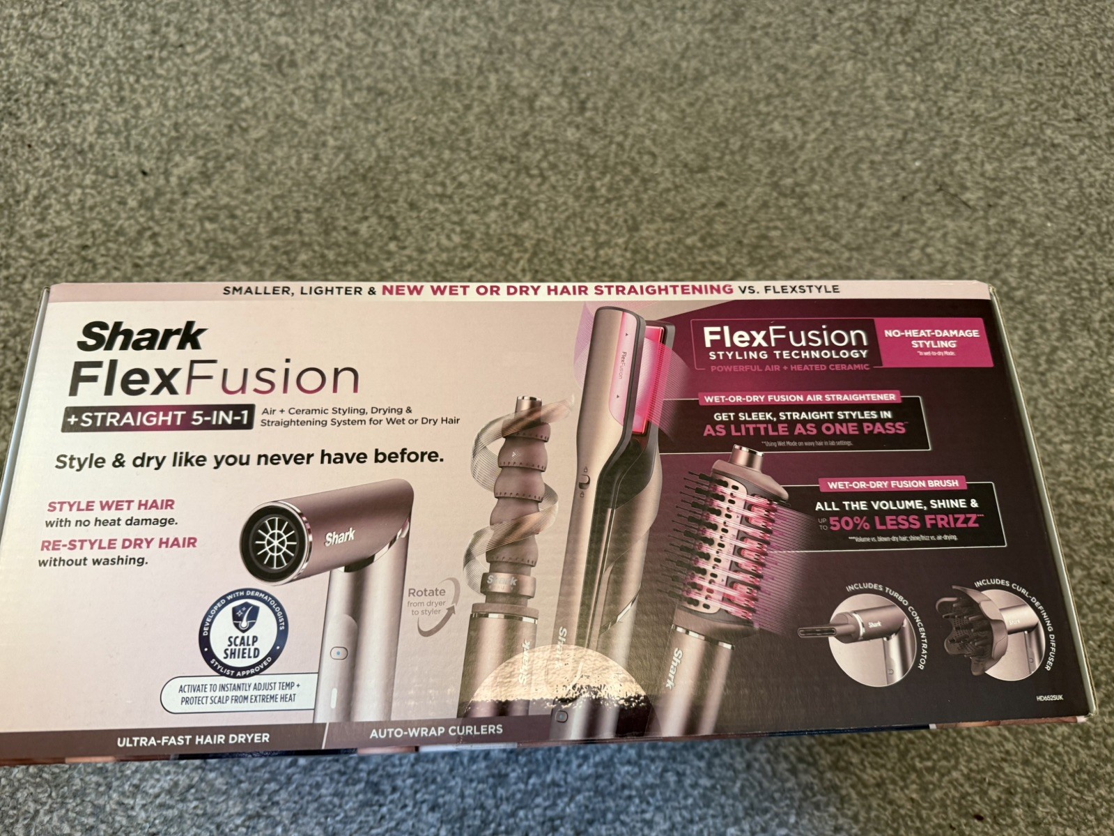 Shark FlexFusion Straight 5-in-1 Air Styler/Dryer/Ceramic Straightener 