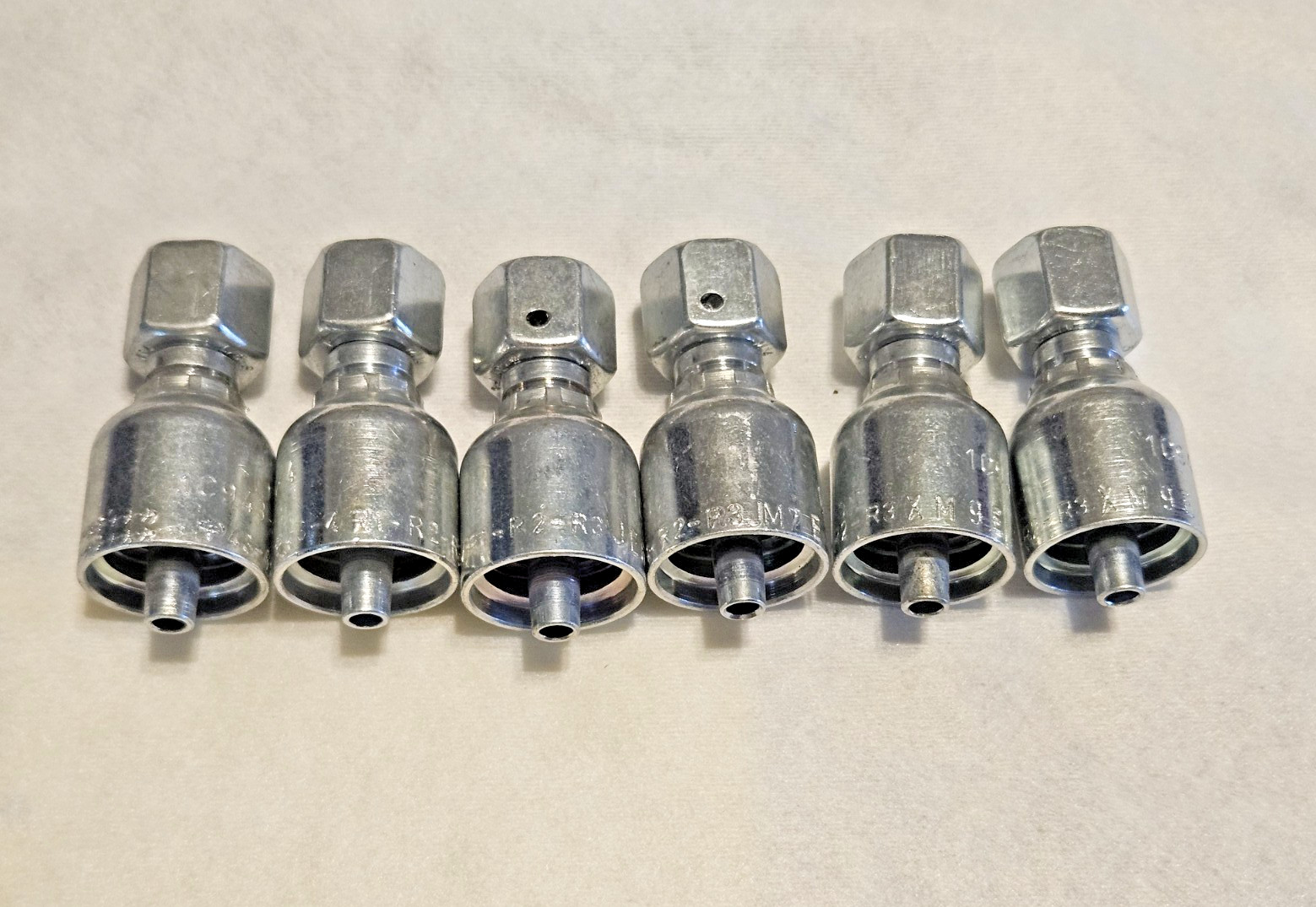 Parker 1C943-6-4 Steel Hydraulic Fitting 43 Series Lot of 6 Made In Germany New