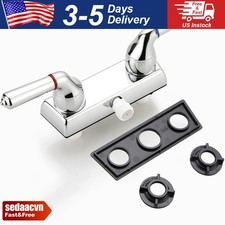 RV Shower Faucet - 4" Dual Lever Shower Valve Diverter with Hot/Cold Control