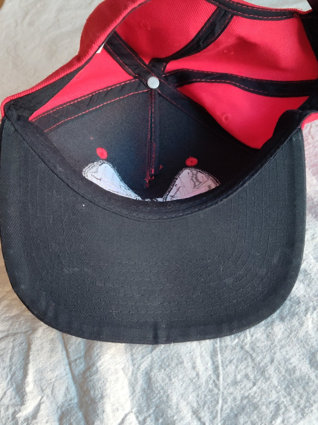 Marvel Deadpool Adjustable Snapback Red Hat - image 5