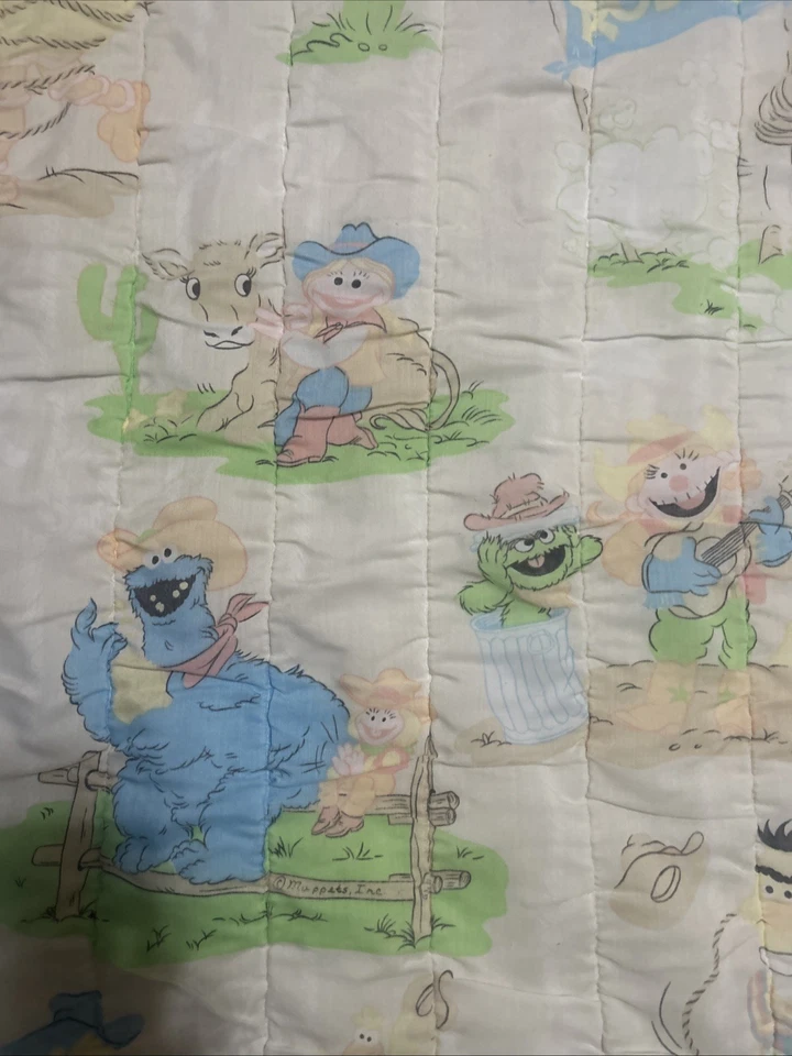 Vintage Sesame Street Rodeo Print Comforter Twin Extra Long - Image 2 of 4