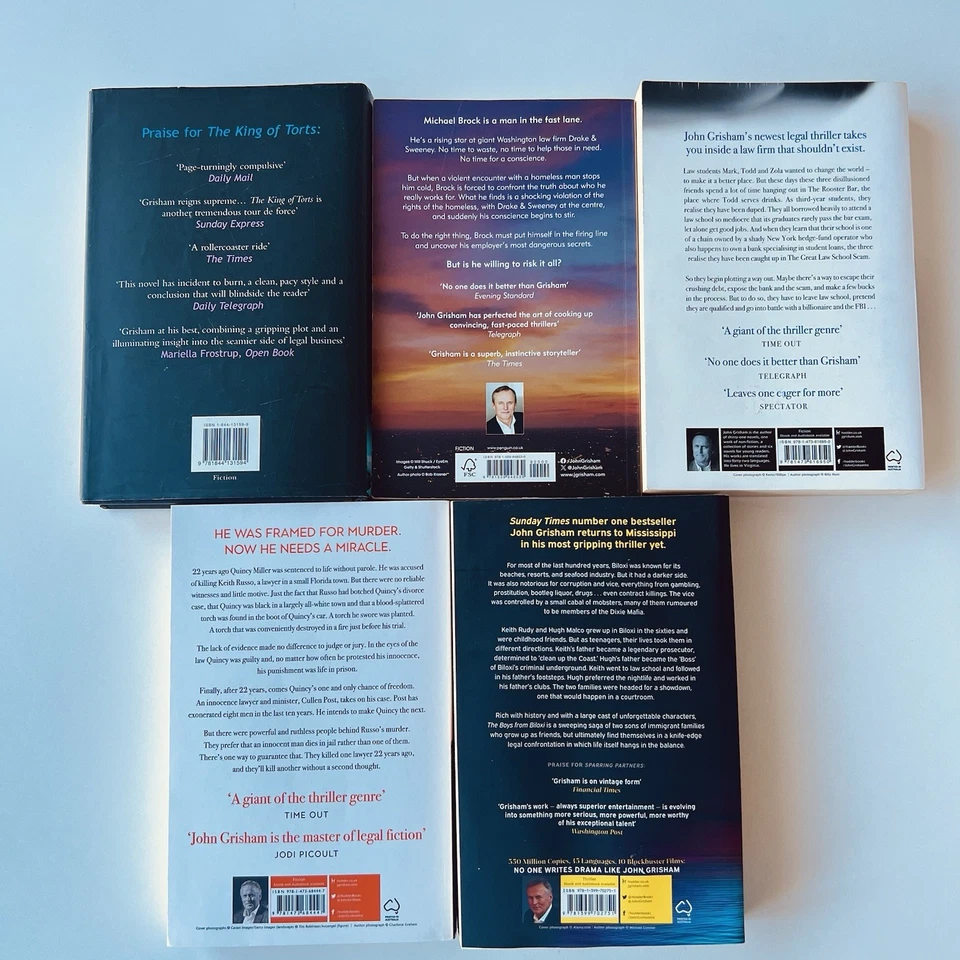 John Grisham 5 Books Bundle 1x Hardcover 4x Paperback See Description For Titles - image 2 of 4