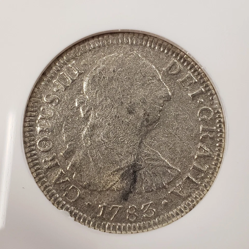 1783 Mo FF Mexico 2 Reales - El Cazador Salvaged Shipwreck NGC Genuine - Q1520 - Image 4 of 4