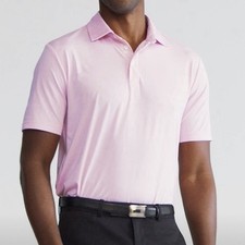 RLX Ralph Lauren Performance Wicking Golf Polo Shirt Pink Mens Size M New