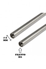 TONDINO CON FILETTATURA INTERNA - FILETTO M4 - ACCIAIO INOX A2 - DIAMETRO 8MM