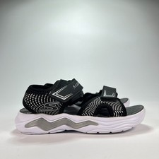 Skechers S-Lights Erupters 4 Cushioned Slip On Sneakers Black White Kids Size 12