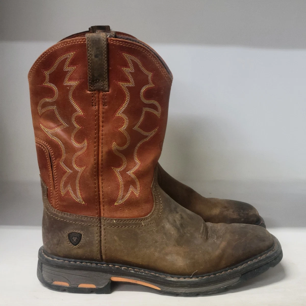 NIB Ariat Men’s 11.5D WorkHog Roper Toe Soft Toe Work Boots 10001188 Aged Bark Men main image 2