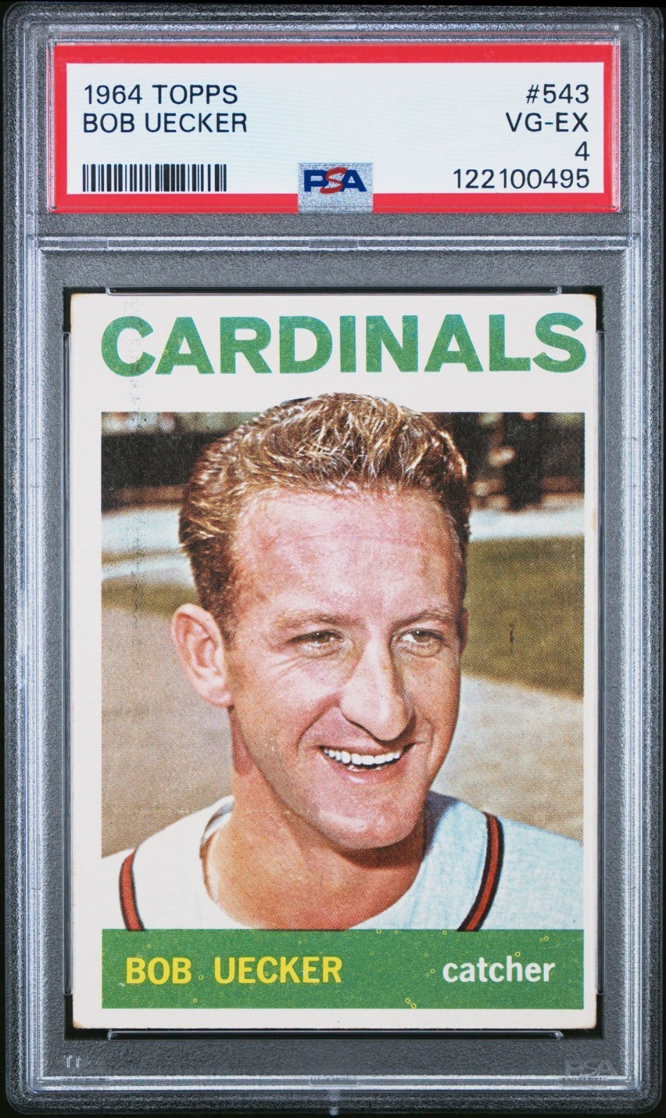1964 Topps Bob Uecker PSA 4 VG-EX (Just Graded) CARDINALS #543 Vintage