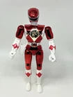 1995 Bandai Power Rangers Metallic Chrome Red Ranger 8” Movie Action Figure VTG
