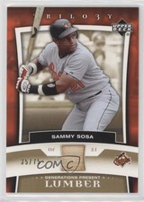 2005 Upper Deck Trilogy Generations Present Gold Lumber 35/75 Sammy Sosa 00em