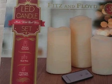 Fitz and Floyd Remote Candle Holder  White