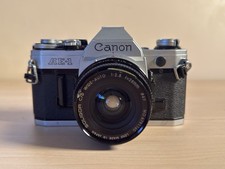 Canon AE-1 35mm Film Camera SLR Body  Case  AS IS 28mm lens. READ 