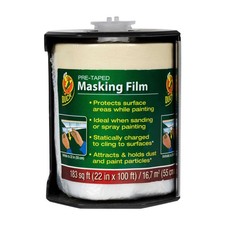 Duck Brand Pre-Taped Masking Film with Dispenser: 22 in. x 100 ft. Clear 