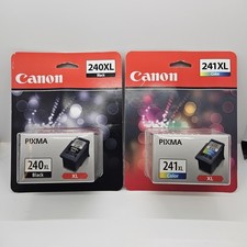 Canon 240XL 241XL Ink Cartridges Black Color XL Sealed / New