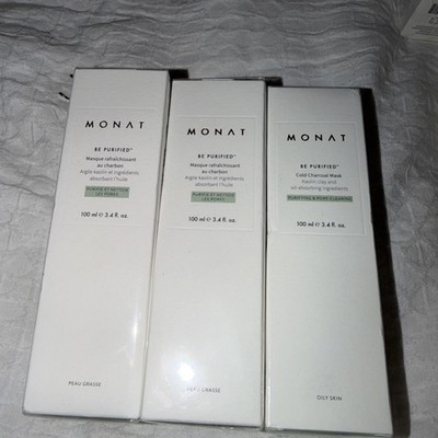 Monat Be Purified Cold Charcoal Mask 3.4 fl oz Pore Clearing For Oily Ski