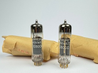 2x Philips E80CC tubo rarità NOS confezione originale same code amplificatore valvolare triodo
