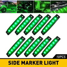 10PC LED Side Marker Lights Truck Trailer Daytime Running Tail Light smoked lens