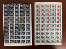 Two sheets of USPS 1991 LOVE 29 CENTS Stamps 50 each SCOTT 2536 & 2618 MNH