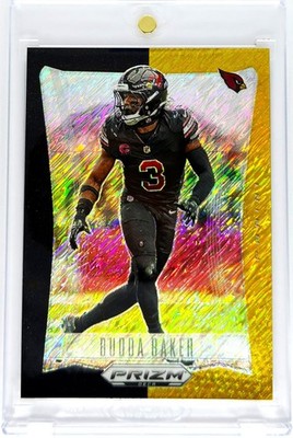 2024 Panini Prizm Deca #6 Budda Baker 4/8 Black Gold Shimmer Prizms