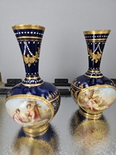 Antique Beehive Royal Vienna Porcelain Cobalt Blue Vase, c. 1820-1827