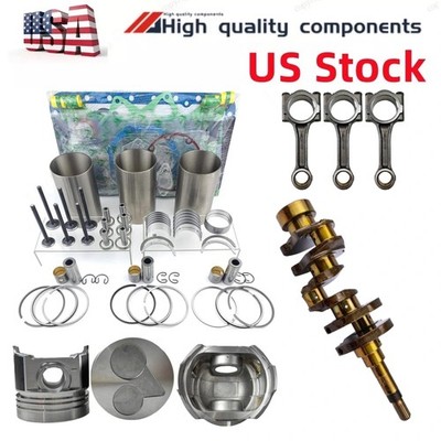 for Kubota D1703E Engine STD Overhaul Kit W/Valve gasket bearing rod crankshaft