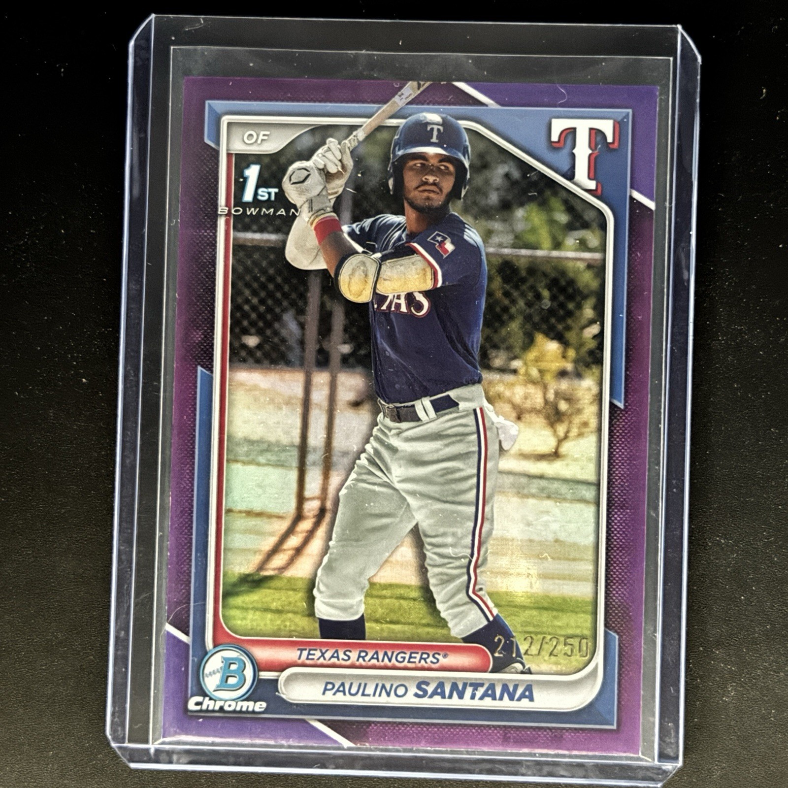 2024 Bowman Chrome Paulino Santana BCP-245 Purple /250 1st Bowman