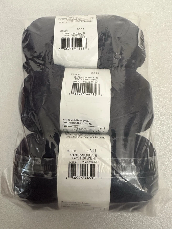 3 madejas lazos e hilos Woolike Simili-Laine hilo azul marino, #4, 3,5 OZ, 678 yardas Foto 2 de 4