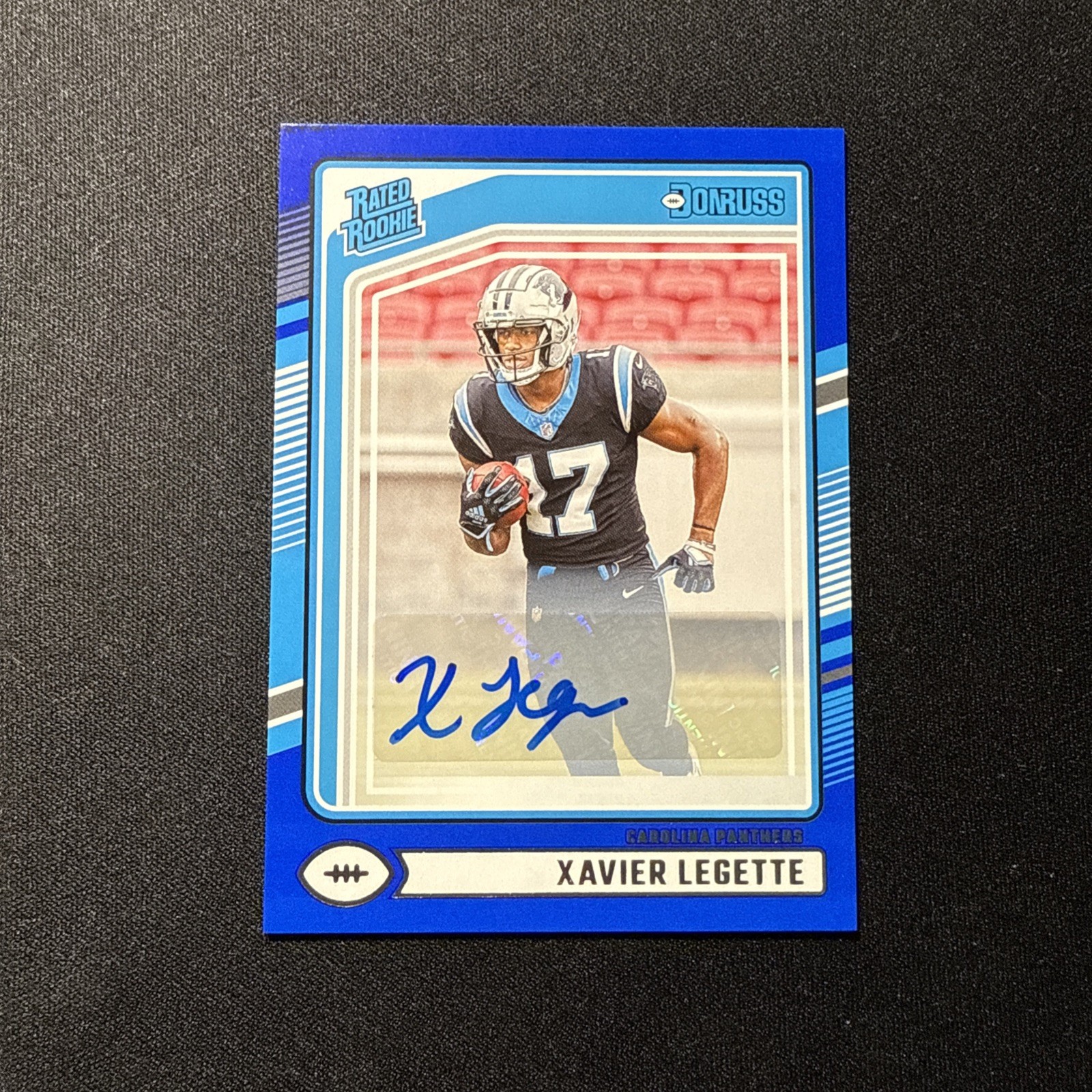 2024 Panini Donruss Rated Rookie Xavier Legette #323 Blue Autographs (AU, RC)