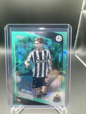 2026 Topps UEFA Anthony Gordon #159 Aqua Lava Refractor  /199 Newcastle United