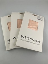  Lot of 3 Weissman Dance Convertible Tights W900C Ballet Pink LC - Large Child