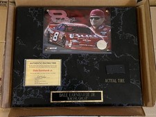 Dale Earnhardt Jr Wall plack with Tyre piece Raced in Winston cup Nascar race
