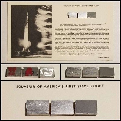 1958 Explorer 1 Launch America s First Space Flight Gantry Three Metal Fragments
