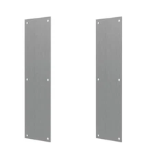 Prime-Line J 4581 Door Push Plate, 4-Inch X 16-Inch, Satin Aluminum(2 Packs)(YA)