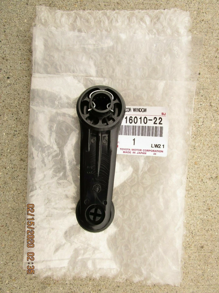 86-94 TOYOTA TERCEL MANIVELA VENTANA PUERTA DELANTERA LADO CONDUCTOR FABRICANTE DE EQUIPOS ORIGINALES NUEVO Foto 2 de 2