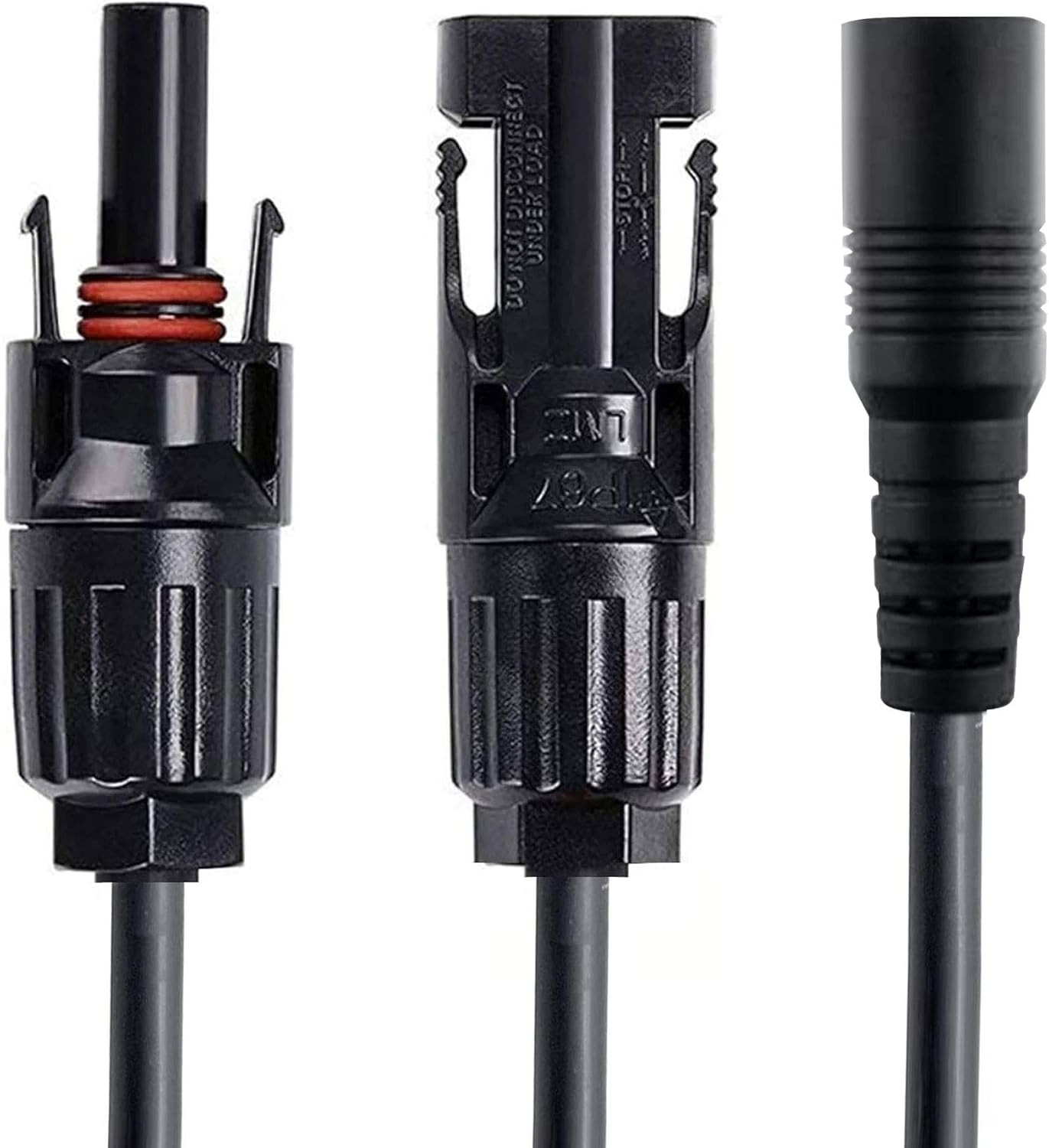 ACOPOWER HY-AS-FD8MM DC 8Mm Female to Solar Connector Adapter, Black