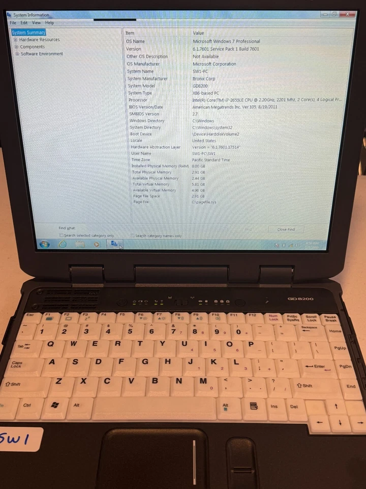 Computadora resistente Itronix General Dynamics GD8200 Foto 3 de 4