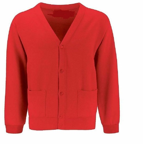 BOYS/GIRLS/KIDS RED SCHOOL CARDIGAN 