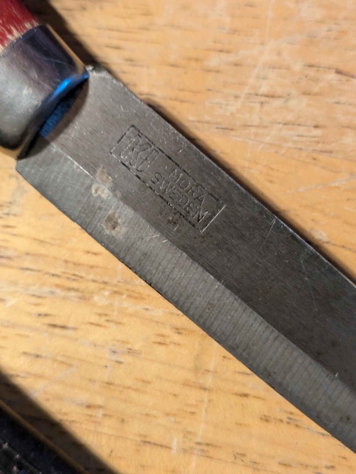 VINTAGE KNIFE MORA w SHEATH & WOOD HANDLE SWEDEN SWEDISH Falak Tayyeb