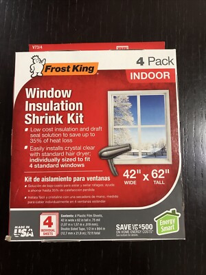 NEW Frost King E/O interior Indoor Window Insulation Kit (4 per Pack)