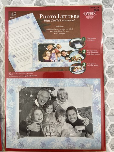 2-New In Pkg Holiday Photo Letters Creator Kit Makes 15Photo Card/Letters Each