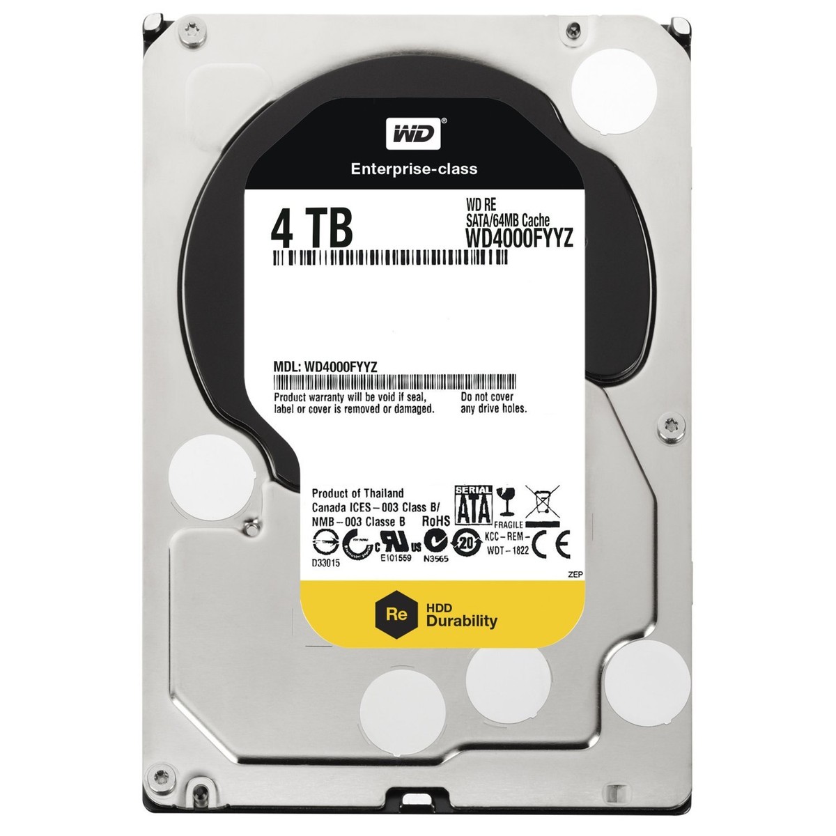 Western Digital WD4000FYYZ-01UL1B2 4TB SATA/64MB Cache 3.5